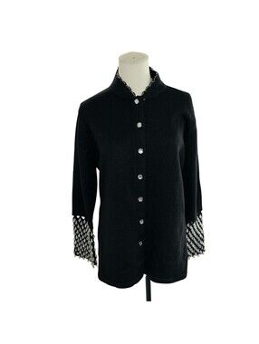 storybook knits sweater Women’s Small Cardigan Beaded Black
